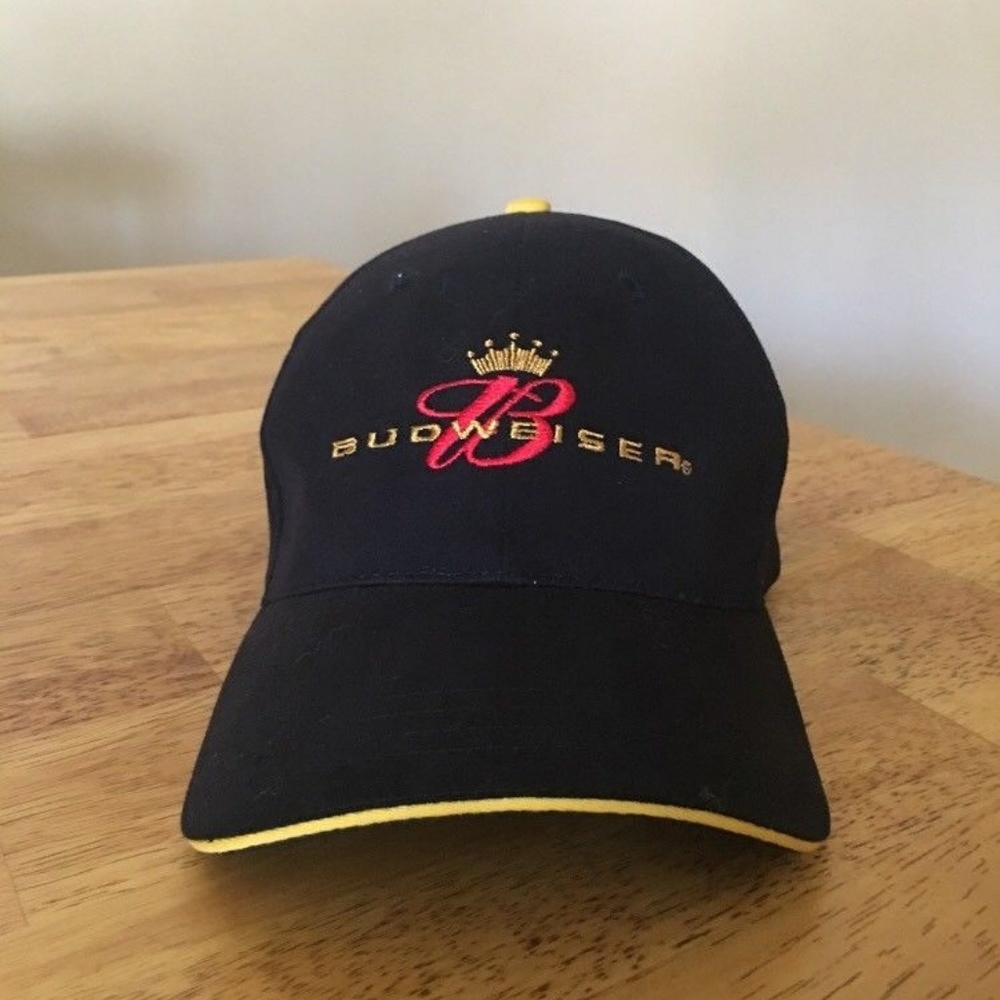 NEW Unused 2005 Budweiser Beer Black Gold Baseball Hat